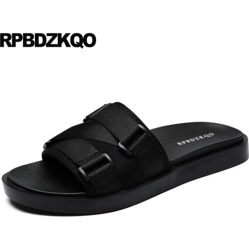 Runway Sandals Casual Designer Shoes Men High Quality Platform Breathable Slides 2018 Black Waterproof Slippers Water Summer