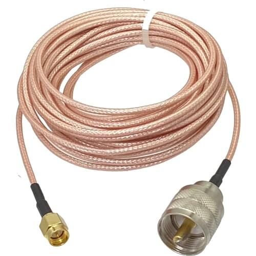 1Pcs RG316 UHF PL259 Male plug to SMA Male Wire Terminal Connector RF Coaxial Jumper Pigtail Cable Crimp For Antenna 4inch~20M