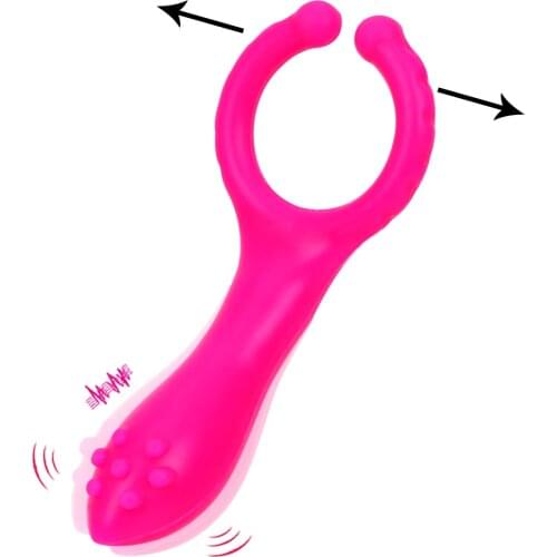 VATINE Vagina Clitoris Stimulation G-spot Vibrator Penis Vibration Clip Silicone Sex Toy For Women Men Couple Nipple Massage