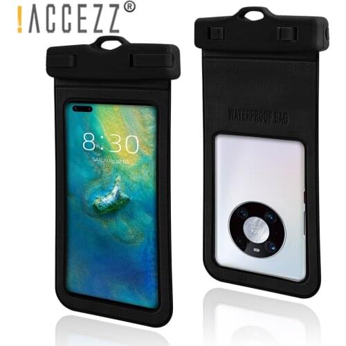 !ACCEZZ 2021 New Waterproof Bag Case IPX8 Water proof Phone Bag PVC Underwater Swim Diving Universal For Under 7.2 inches Phone