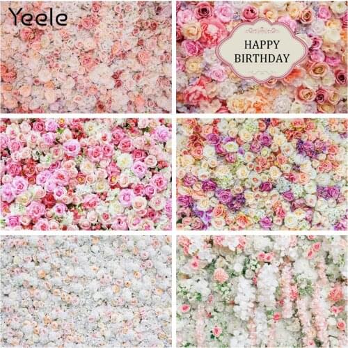 Yeele Marriage Wedding Scene Flowers Wall Birthday Party Floral Photographic Backdrops Photography Backgrounds For Photo Studio