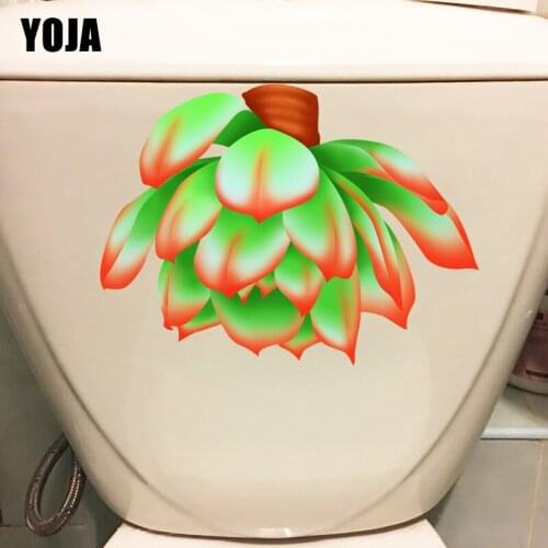 YOJA 21.9X16.3CM Cute Cartoon Fleshy Wall Stickers For Kids Rooms Creative Toilet Seat WC Decor T1-1570