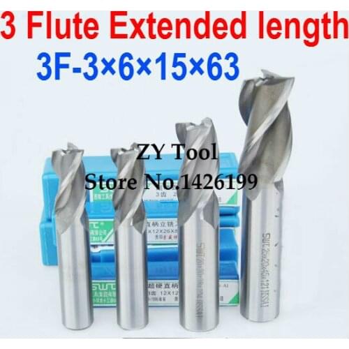 10pcs /set 3.0mm 3 Flute HSS & Extended Aluminium End Mill Cutter CNC Bit Milling Machinery tools Cutting tools.Lathe Tool