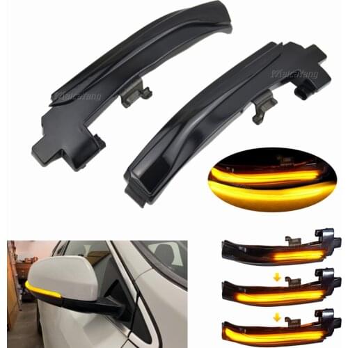 2X LED Sequential Dynamic side mirror blinker Light Turn Signal Lamp For Volvo V40 V60 S60 S80 2014-2018 V70 III 2012-2016