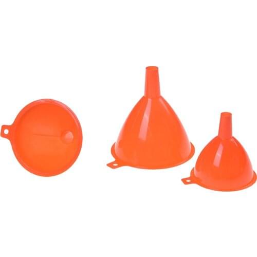 3 sizes 6.5cm / 8cm / 9cm 3pcs/set Plastic Funnel Kitchen Tool Oil Funnel For Home Tool Randon Color