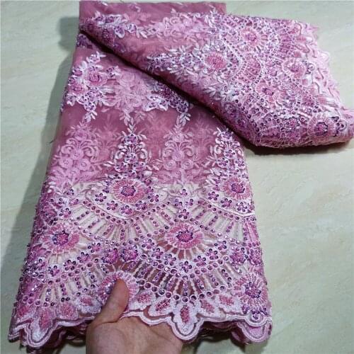 African Tulle Lace Fabric High Quality Nigerian Laces Fabrics Bridal Lace Fabric French Net Mesh Lace For Wedding Dress YYN146