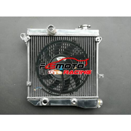 Aluminum Radiator + Fan For Autobianchi Lancia A112 3/4/5/6/7 Series 900/1000/1050cc Junior/Elite/Abarth/Giovani I4 1975-1985