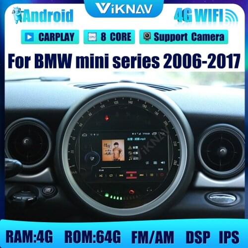 For BMW Mini R54 R60 F55 F56 Cooper 2006-2017 Car Radio Android Auto Stereo Car Audio Video Multimedia Player GPS Navi