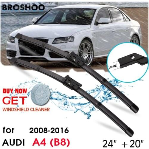 Car Wiper Blade Front Window Windscreen Windshield Wipers Blades Push Button Auto Accessories For AUDI A4 (B8) 24"+20" 2008-2016
