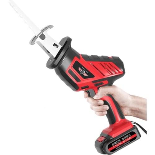 Lithium Battery 12V Cordless Reciprocating Saw + 4 Saw Blades Metal Cutting Wood Tool Portable Woodworking Cutters