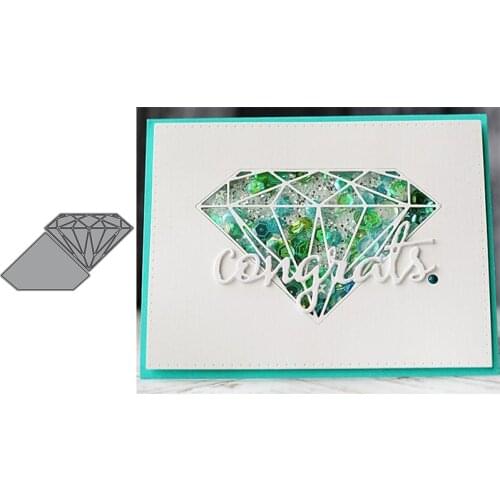 Crystal Shining Diamond Make A Shiny Noble Diamond Metal Cutting Dies For DIY Scrapbooking Album Cards Craft Embossing Dies Cuts