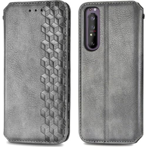 Retro Wallet Case For Sony Xperia 1 10 II Leather Flip Cover Luxury Shell With Card Slot Stand Business Style Magnetic Phone Bag
