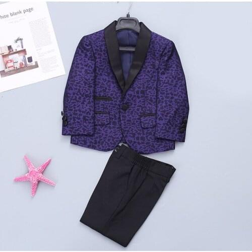 Kids Wedding Party Dress Jacket Vest Pants 3Pcs Tuxedo Flower Boys Formal Suit School Children Prom Ceremony Costume
