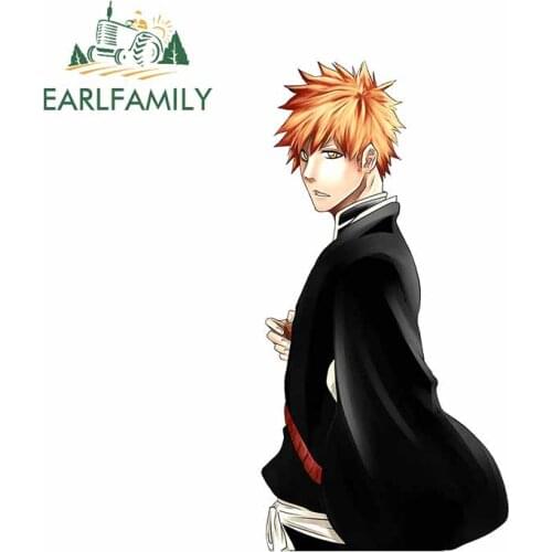 EARLFAMILY 13cm x 6.8cm for Ichigo Kurosaki Bleach Waterproof Decal DIY Car Stickers Fashion Funny Occlusion Scratch Decoration