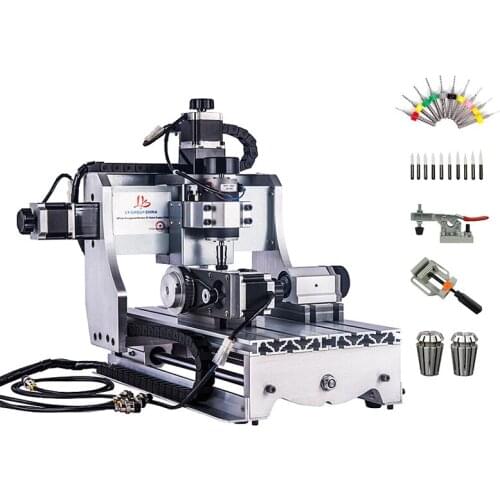 ER11 DIY mini 3020 300w spindle motor CNC wood router PCB 3axis 4axis engraving cutting drilling machine