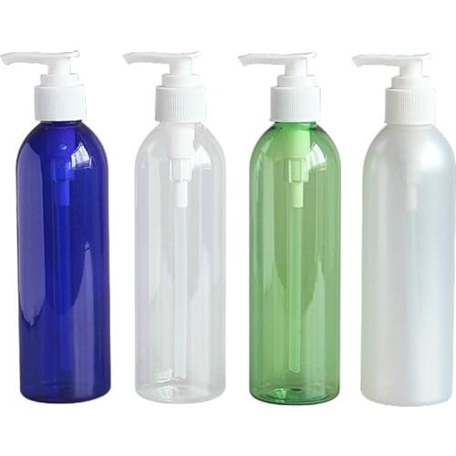 5pcs 250lm Plastic Lotion Bottle Bottles with Pump Empty DIY Cosmetic Packaging