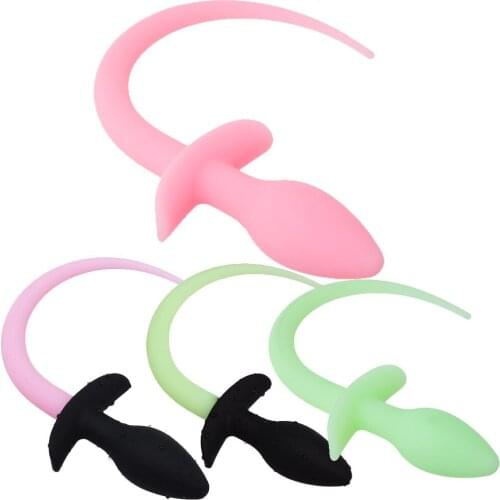 Sex Shop Fluorescent Anal Dilator Vagina Masturbation Erotic Products Butt Plug Tail Fetish Prostate Massager Goods for Adults