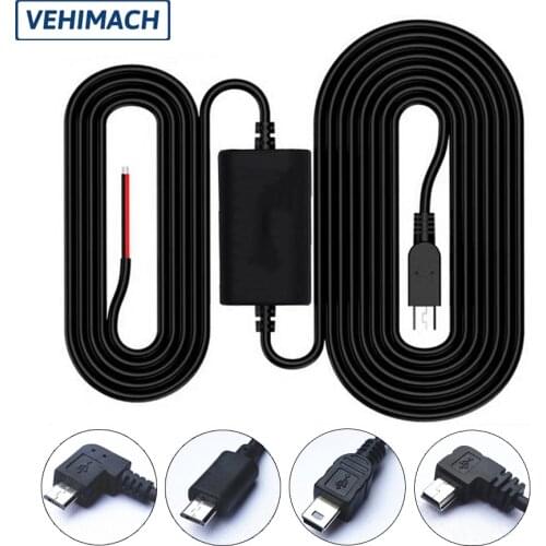 3.2m Car Dash Cam Wire Hardwire Kit 12/24V To 5V Mini Micro USB Charger Line Cable For Auto DVR Dashcam Mirror Camera Recorder