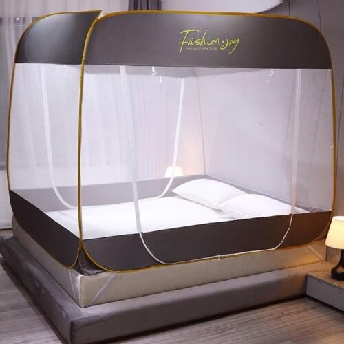 Free Installation Mosquito Nets Three Door Foldable Yurt Mosquito Net Modern Simple Practical Klamboe Tent Bed Decor EB50