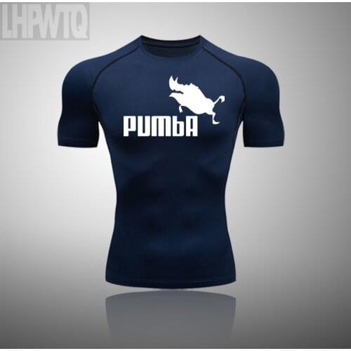 Mens Running Sports T Shirts Gym Fitness Training Compression Skinny T-Shirt Male Bodybuilding Tee Tops Clothing