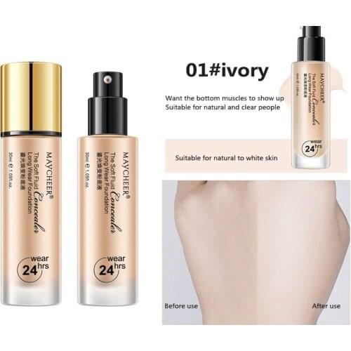 Soft Concealer Long Wear 24 Hours Moisturizing Cover Dark Circle Concealer Liquid Foundation Isolation Cream Women Beauty Makeup