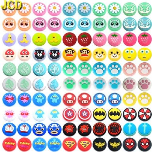 JCD 100PCS Silicone Analog Thumb Grips Caps for Nintend Switch Lite NS JoyCon Controller Stick Skin for Joy Con Joystick Cover