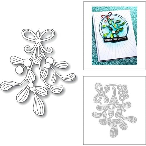 2020 New Christmas Metal Cutting Dies For DIY Cut Paper Craft Making Plant Leaf Bow Decoration Card Album Scrapbooking No Stamps