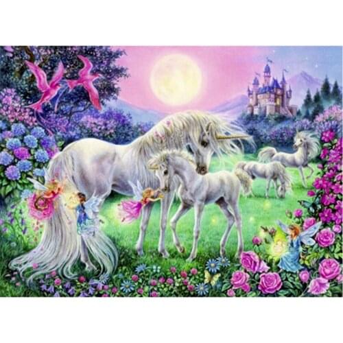 NEW unicorns full mosaic Round /Square diamond painting kit room decoration 5d rhinestone embroidery cartoon cross stitch