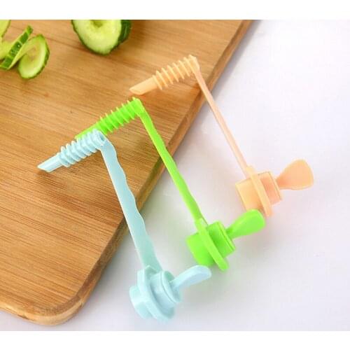 3 Colors Melon Fruit Roll Knife Carving Vegetable Coiling Implement Cutting Planer Cucumber Radish Appliances Home Kitchen Tool