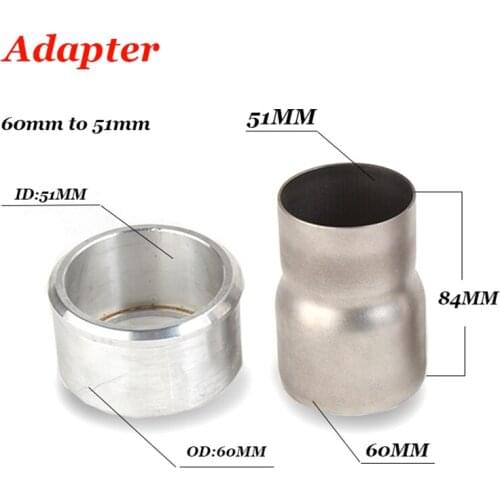 60Mm To 51Mm Motorcycle Exhaust Adapter Connect Pipe Conversion Interface 60Mm To 51Mm Exhaust Pipe Welding Connector