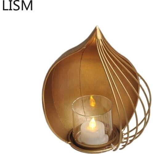 Nordic Geometric Candle Holders Gold Iron Creative Candlestick Metal Home Decor Tea Light Centro De Mesa Taper Candle Holder