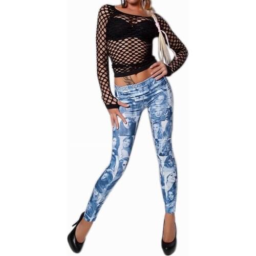 Sexy Leggings With Faces Print Very Cheap Women Printed Leggings Sexy Leggings Pants