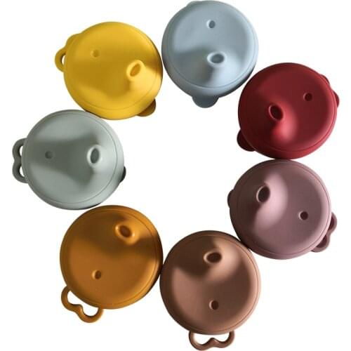 Silicone Spill-proof Lids Cover Baby Feeding Cup Sippy Cups Lid Elastic Food Grade Silicone BPA Free Soft Material Eco-friendly