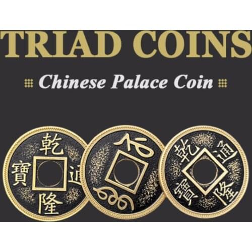 Triad Coins (Chinese Palace Coin) by Joshua Jay Magic Tricks Produce Vanish Change Three Coin Magia Close Up Illusions Gimmick