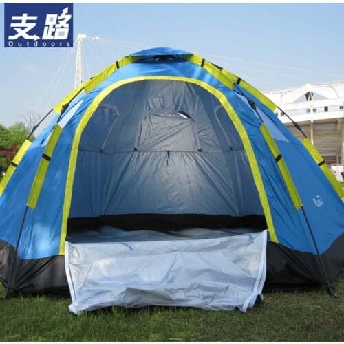 Outdoor camping automatic tent, tourist tent 3-4 6-8 people, no need to build hexagonal big tent