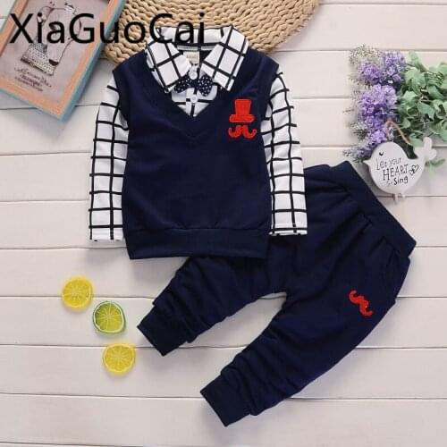 Spring Autumn Fashion Boy Clothing Set T-shirts+Pants 2PCS Toddler Boys Clothing Set Tracksuit