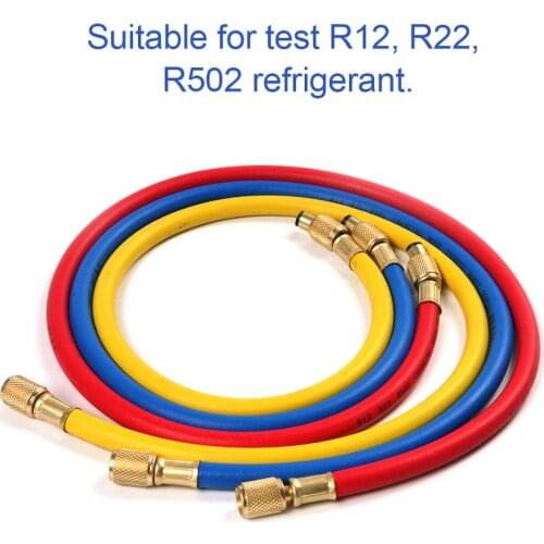 High Quality 1/4'' SAE 90cm AC Charging Hose Refrigerant R12 R22 R502 Auto Car Air Conditioning Refrigeration Tube 3 Colors