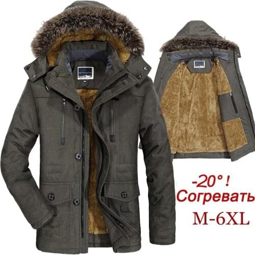 Winter Military Parkas Coat Fleece Jacket Men Thick Warm Cotton Padded Fur Collar Hooded Windbreaker Jackets Overcoat 5XL 6XL