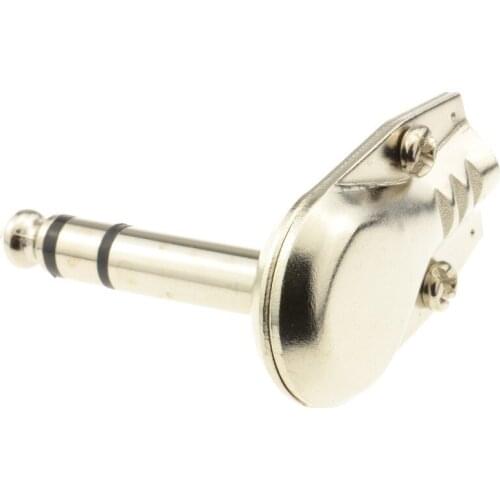 1/4 6.35 mm Stereo TRS Right Angle Guitar Plug Flat Male Audio Pancake Connector