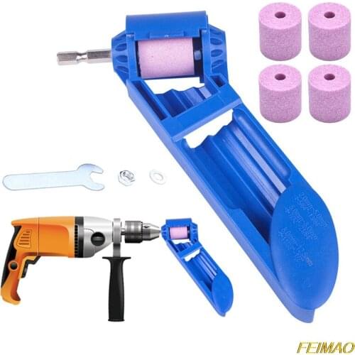 Portable Drill Bit Sharpener Corundum Grinding Wheel Drill Bit Sharpener Titanium Drill Powered Tool Parts Grinder Tools