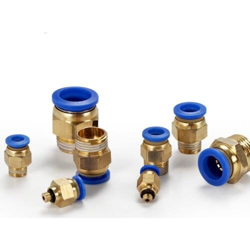 10 PCS Pneumatic Trachea PC6- 01 PC8- 02 PC10- 03 PC12- 04 Quick Connector PC4-M5X0.75 Quick Plug Thread Straight Through