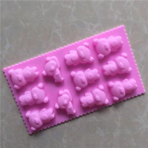 11 Even Lace Bear Silicone Chocolate Mold Homemade Household Ice Grid Mold XG030