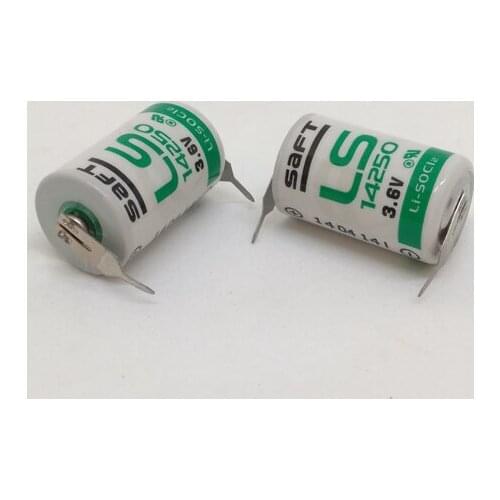 18pcs/lot Brand New Original SAFT LS14250 LS 14250 1/2 AA 1/2AA 3.6V 1250mAh PLC Battery Lithium Batteries With Pins