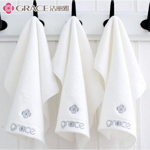2Pcs Hand Towel High Quality 100% Cotton Pure White Small Towel Brand New Super Absorbent Extra Soft Towel