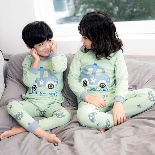 2020 Autumn New Pyjamas Baby Boys Sleepwear Kids Cotton Long Sleeve Cartoon Panda Pajamas For Girls 2pcs Children Clothing Suit