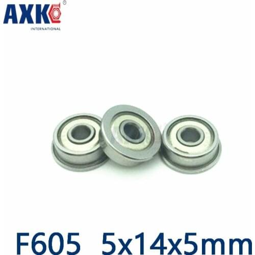 2019 Hot Sale Rolamentos Axk 10pcs F605 F605zz F605z F605-2z 5x14x5 Flange Bearing Miniature Deep Groove Ball Shielded Bearings