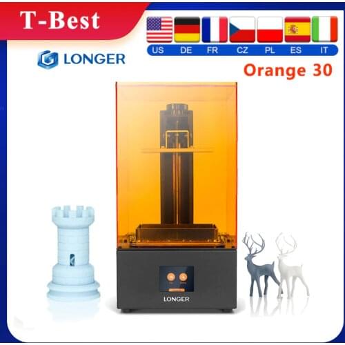 LONGER Orange 30 3D Printer High Precision SLA 3D Printer with 2K LCD Screen Parallel UV LED Lighting 405nm Resin Printer