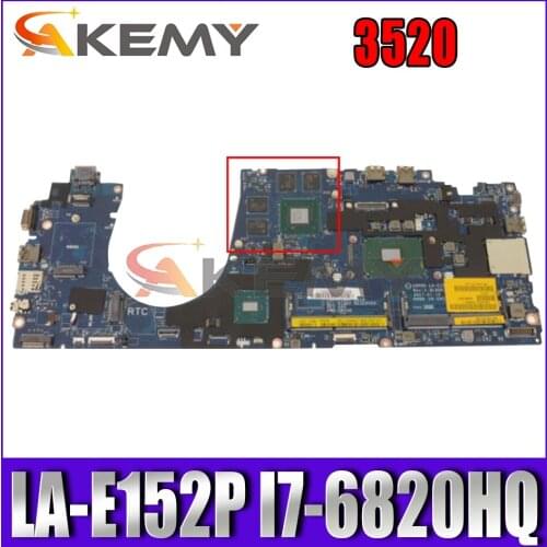 Akemy CPD80 LA-E152P I7-6820HQ FOR Dell Precision 3520 Laptop Motherboard CN-00C368 0C368 DNY4D Mainboard NOTEBOOK PC 100%tested