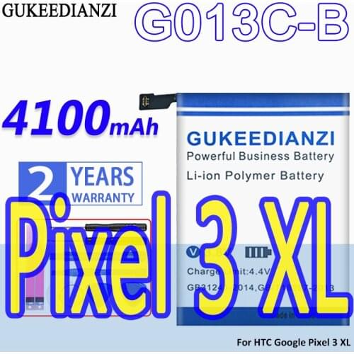 High Capacity GUKEEDIANZI Battery G013C-B 4100mAh For HTC Google Pixel 3 XL 3XL