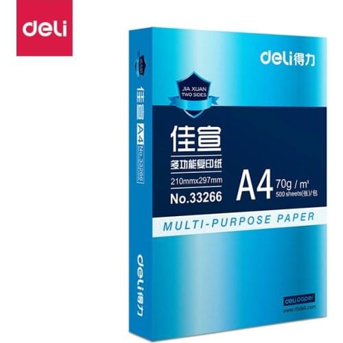 DELI A4 Paper School Office Copy Paper for Printing Copying 70g White 500sheets Office Copy Printer Paper School Office Supplies